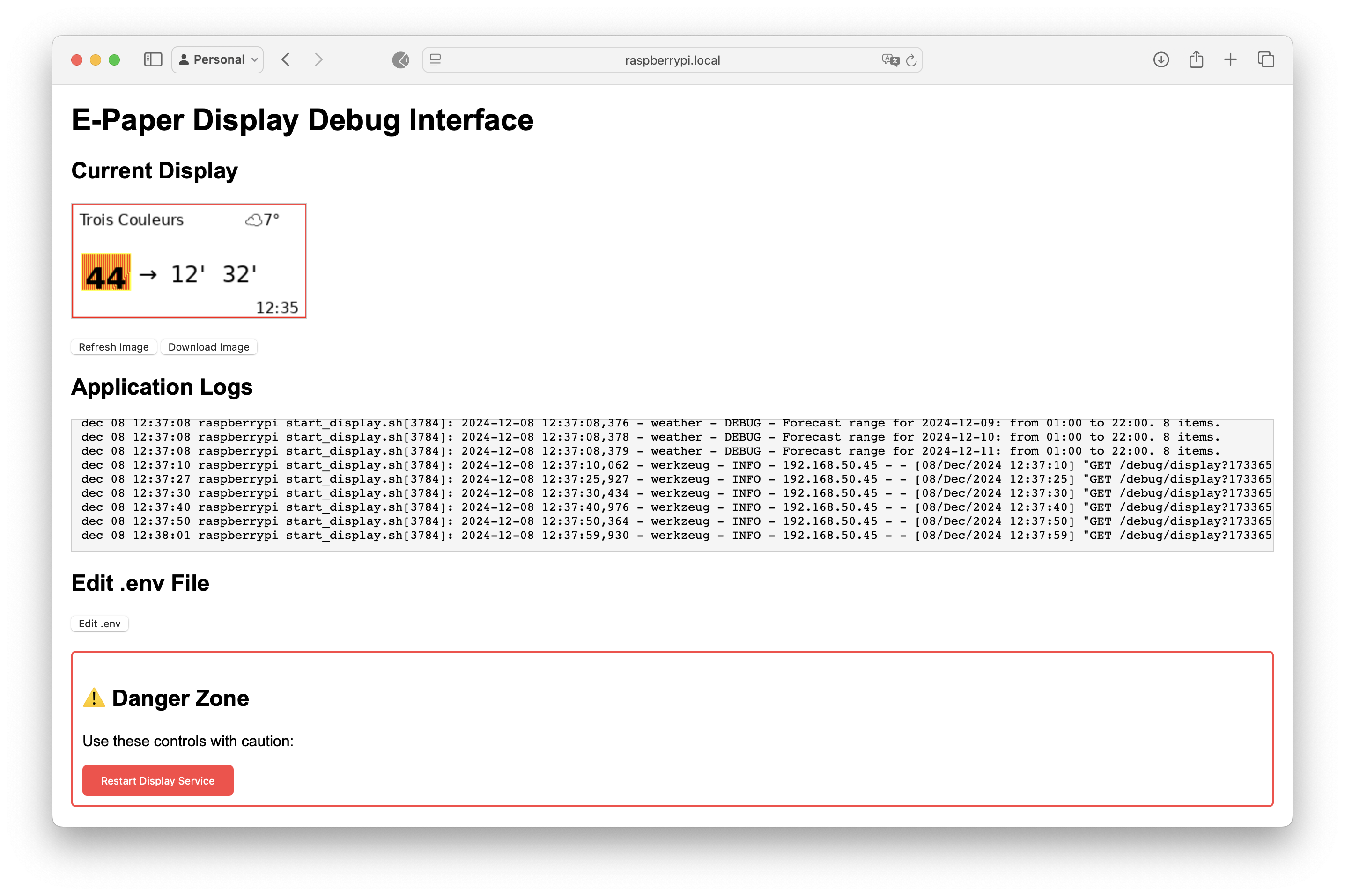 Debugging Interface